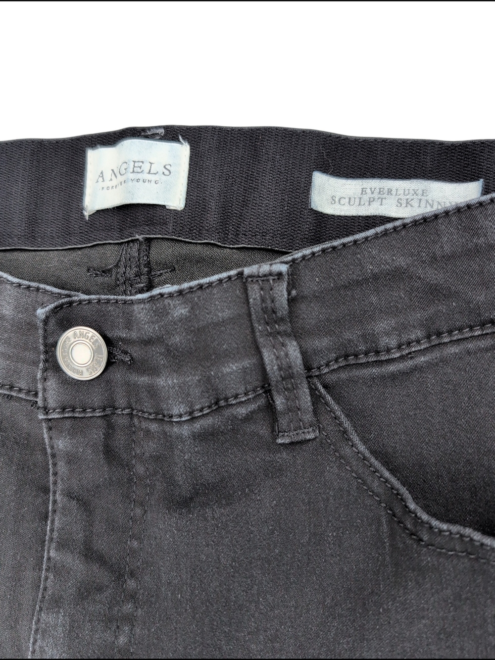 Angels Forever Young Everluxe Sculpt Women Skinny Jeans Stretch Waistband 14/32 - Picture 7 of 8